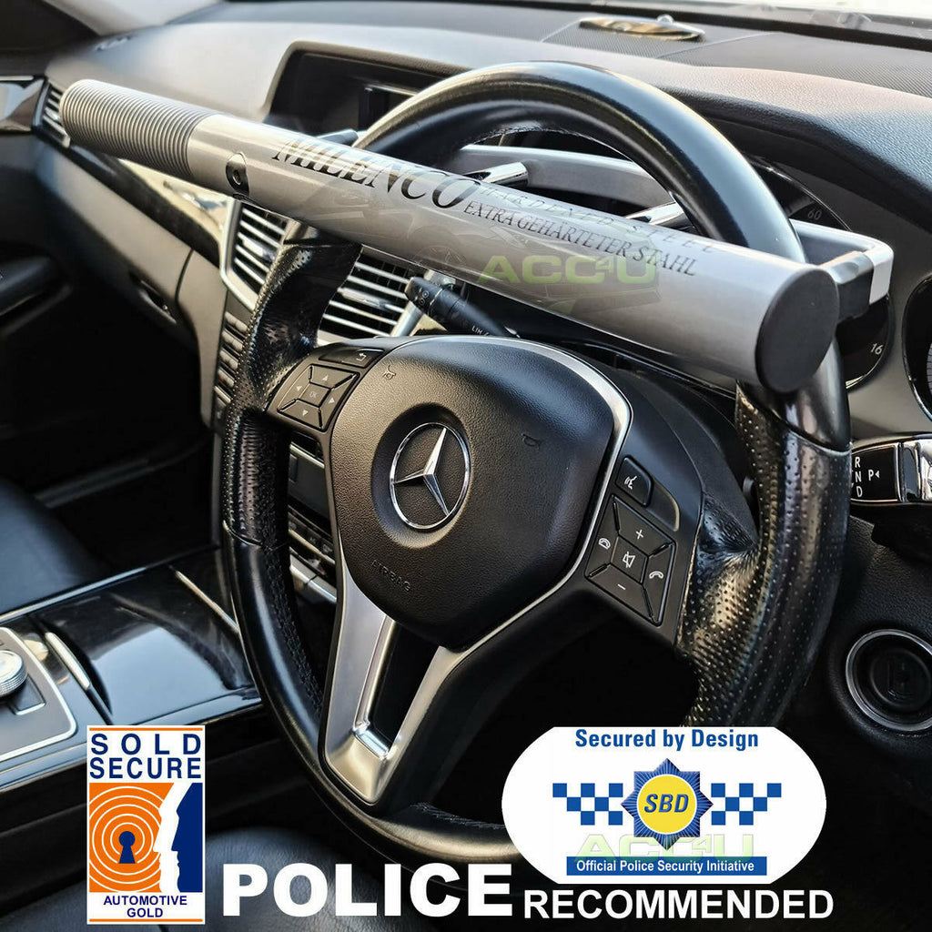 Milenco 4TRESS Design Sold Secure Gold High Security Car Van Silver Steering Wheel Lock