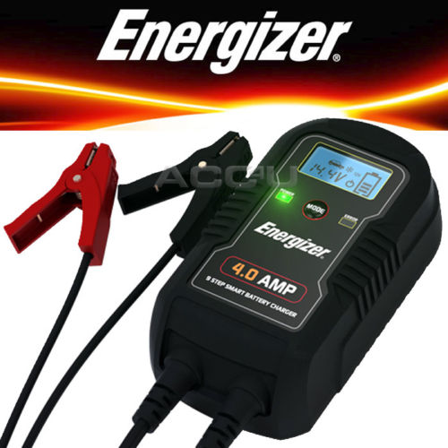 Energizer 50904 6v 12v 4A 9 Step Car Van Bike Smart Battery Charger & Maintainer