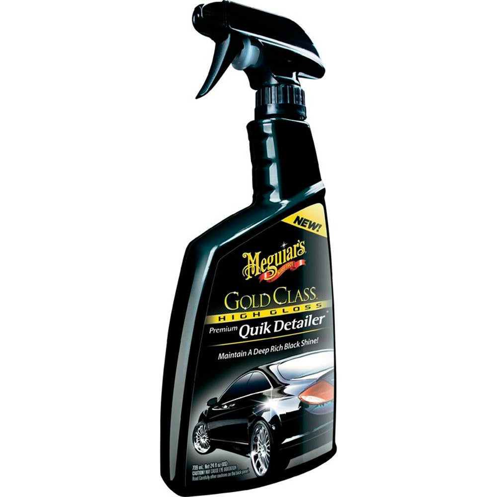 Meguiars Gold Class High Gloss Shine Premium Car Quik Detailer+Cloth+Polish Pad