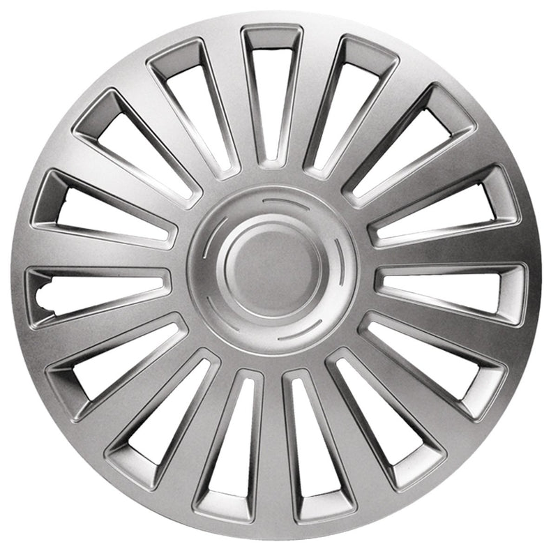 16" Silver Luxury Multi Spoke Car Wheel Trims Hub Caps Covers Set+Dust Caps+Ties