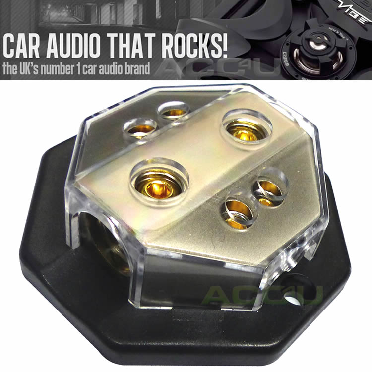 Vibe Audio DB6 12v Car Non Fused 4 Way Amplifier Amp Power Distribution Block