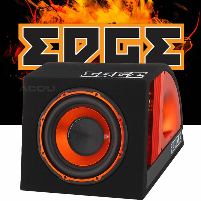 Edge EDB10A Car 10" inch Active Amplified Subwoofer Bass Box Enclosure+Wiring Kit