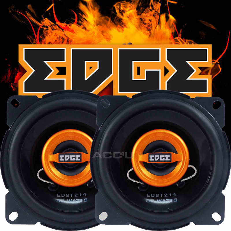 Edge EDST214-E6 4" inch 100mm 10cm 160w 2-Way Car Door Dash Coaxial Speakers Set