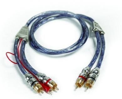 Fli Audio 1 Meter 2 Channel Car Amplifier Amp LED RCA Phono Leads Cable