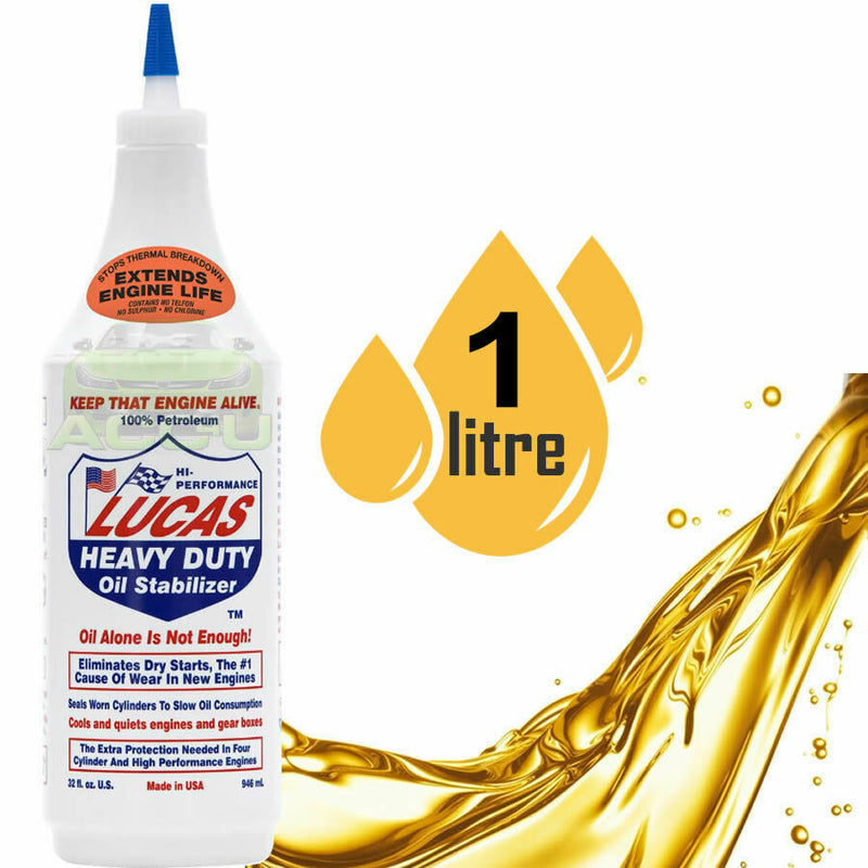 Lucas Heavy Duty Oil Stabilizer 946ml Restore Car Engine Oil Gearbox Treatment
