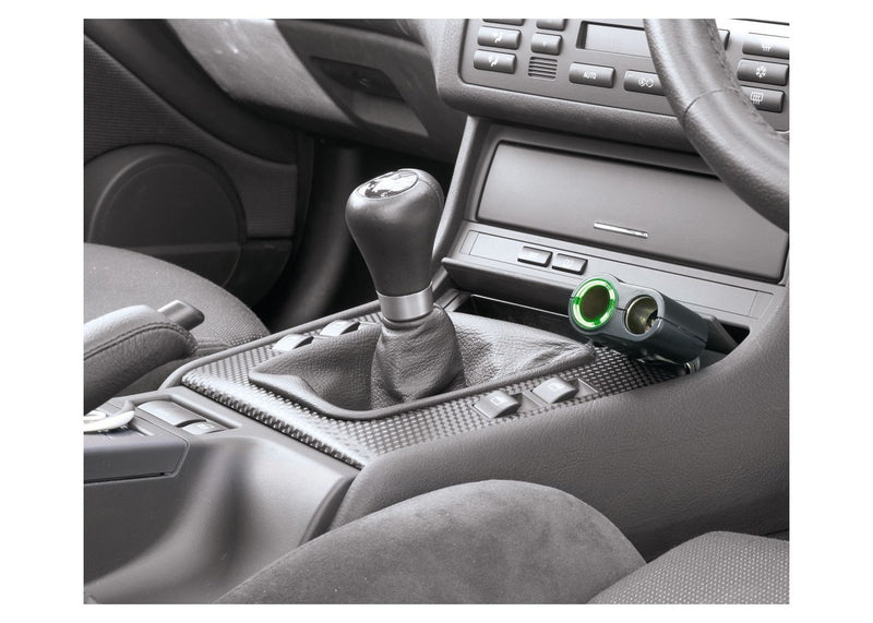 Ring RMS1 Adjustable 12v Car 2 Way Twin Cigarette Lighter Multi Socket Power Adapter