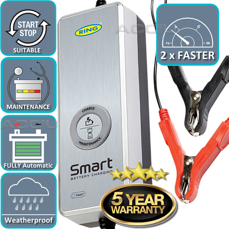 Ring RSC604 12v 4 Amp Start-Stop Car Multi Stage Automatic Smart Battery Charger