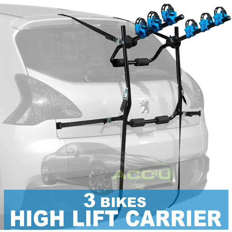 Summit SUM-601 Car 4x4 Hatchback Rear Boot High Mount 3 Bikes Cycle Carrier Rack