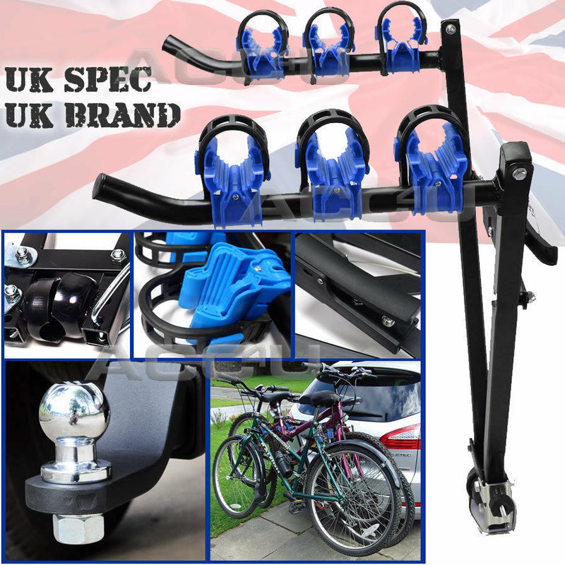 Summit SUM-608 Scissor Style Car 4x4 Rear Tow Ball Mount 3 Cycle Bike Rack Carrier