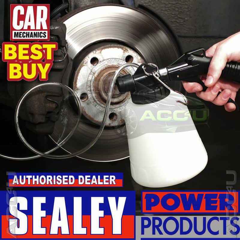 Sealey 1L Pneumatic Vacuum Car Hydraulic Brake Clutch Fluid Bleeder Bleeding Kit