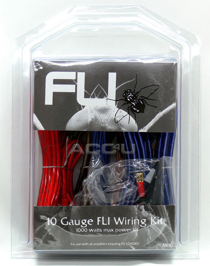 Fli Audio AK10 12v 10 Awg Gauge 1000 Watts System Car Amp Amplifier Wiring Kit
