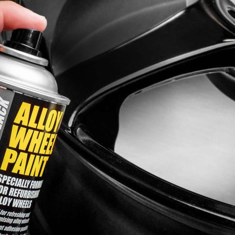 E-Tech MOTORSPORT BLACK Car Alloy Wheel Wheels Refurbishment Spray Paint Can