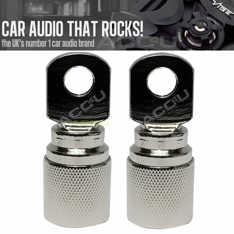 Vibe Audio CLCT0-V7 AWG Gauge Cable Compression Fit 12v Car Battery Ring Terminal