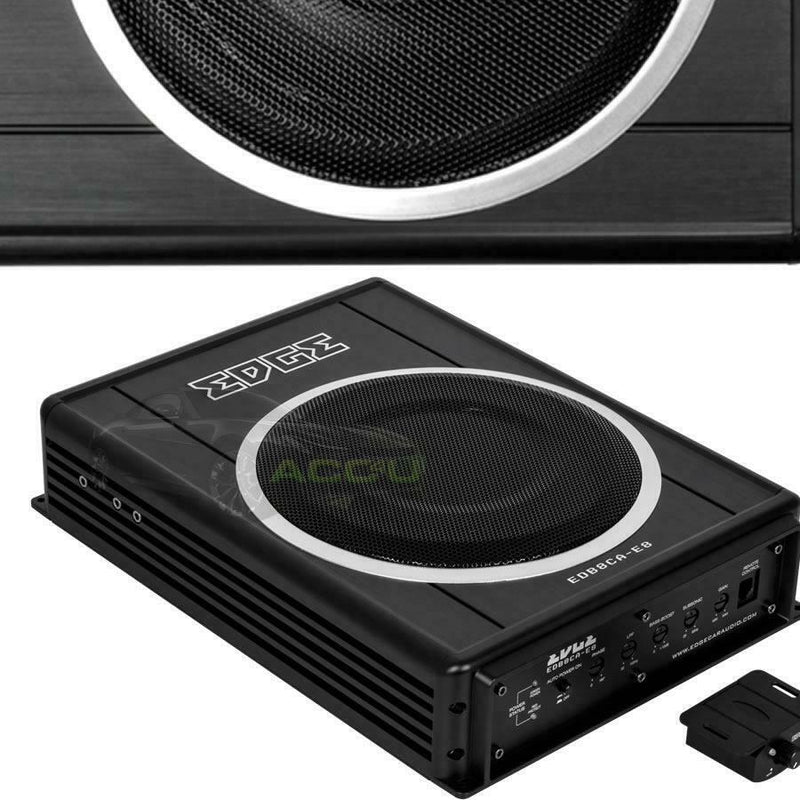 Edge EDB8CA-E8 Car Underseat Slim Active Amplified Subwoofer Bass Box Enclosure