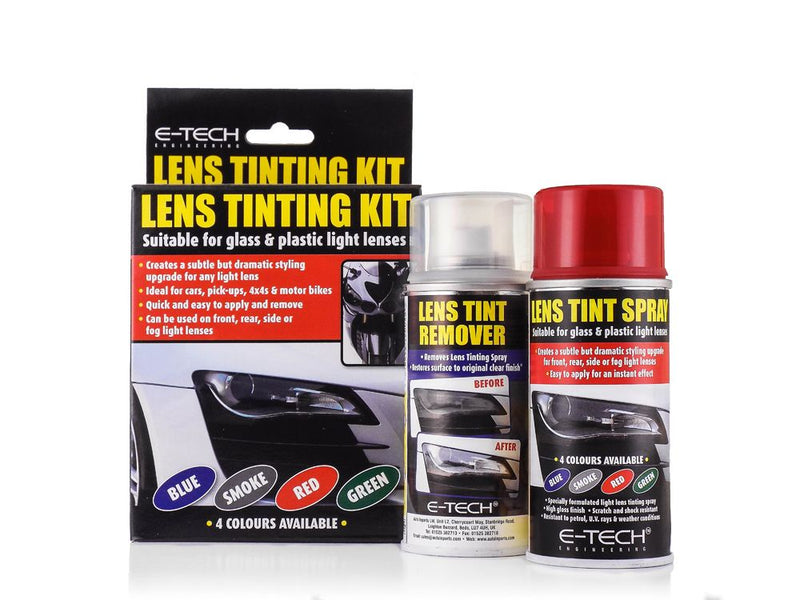 E-Tech Car Headlight Tail Light Lamp Glass Plastic Lens RED Tint Tinting Spray Kit