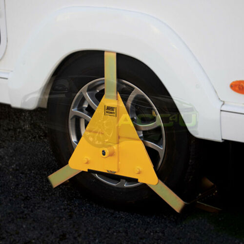Maypole MP5435 14" to 16" inch Heavy Duty Car Caravan Trailer Security Wheel Clamp +Caps
