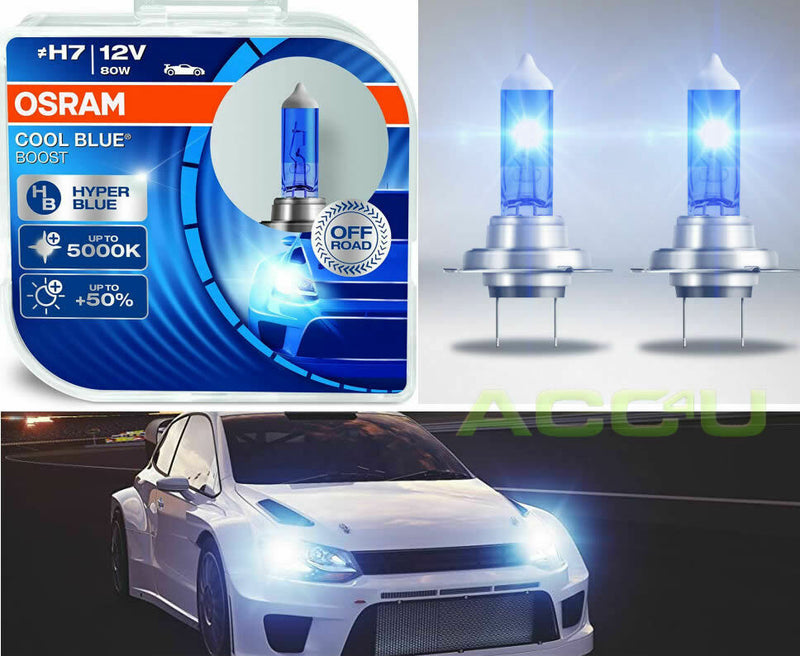 H7: Osram 5000K Cool Blue Boost Halogen Bulb 62210CBB (Pack of 2)