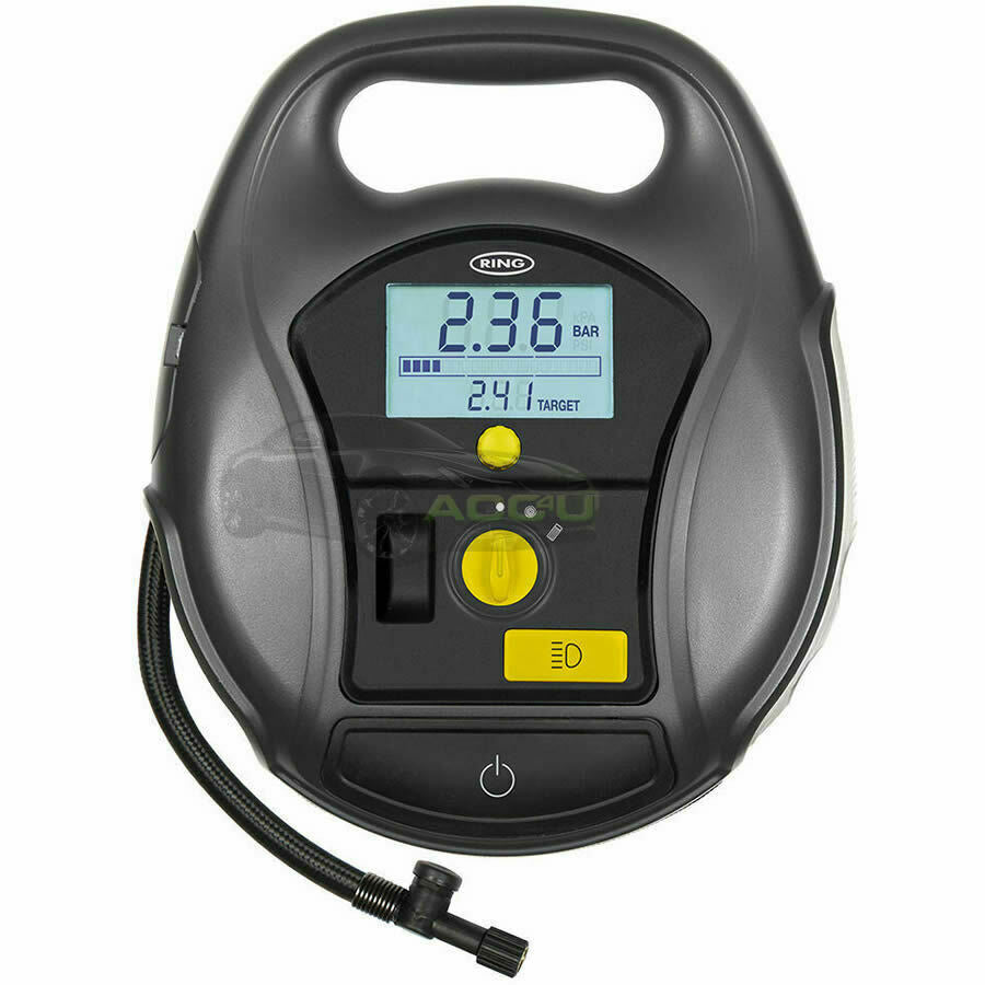 Ring RTC5000 12v Rapid Digital Car Tyre Air Compressor Inflator & Air Beds Pump