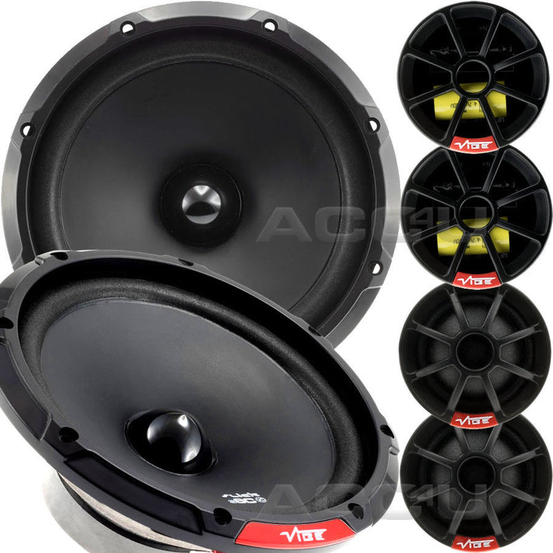 Vibe SLICK6C V7 Slick 6C 6 Comp 6.5" inch 540w Car Door Component Speakers System Set