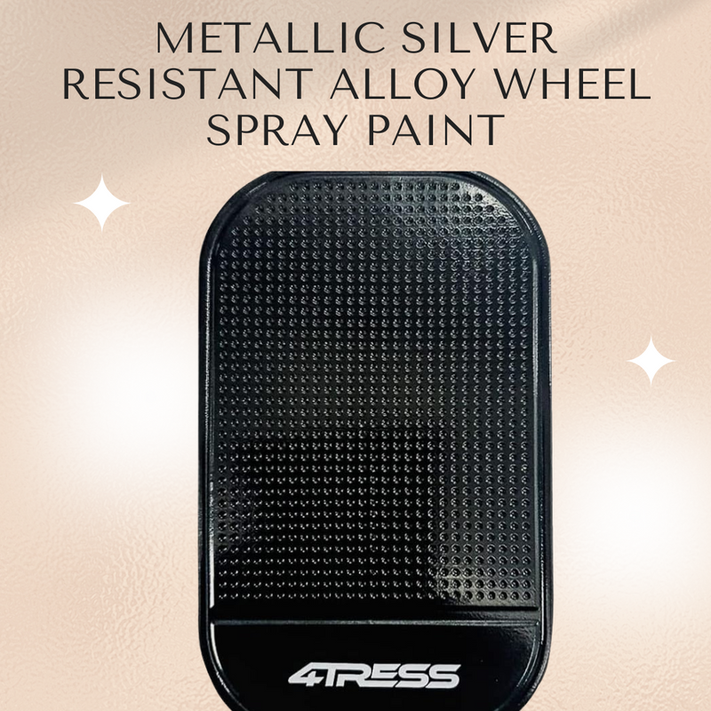 4TRESS E-Tech Alloy Wheel Spray Paint Set - Metallic Silver, Clear Lacquer, Grey Primer & Dash Mat