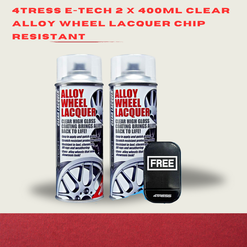 4TRESS E-TECH Clear Alloy Wheel Lacquer & Non-Slip Car Dash Mat - Durable & Chip Resistant