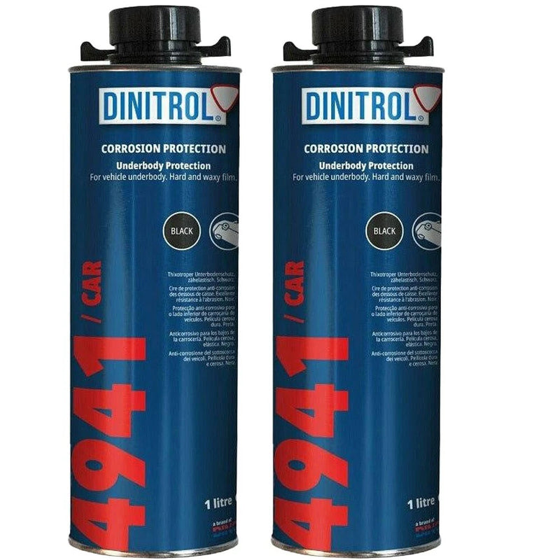2 x DINITROL 4941 Black Under Body Rust Proofing Corrosion Protection Wax