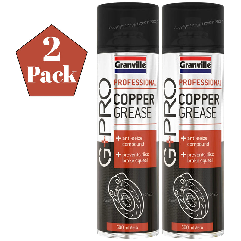 2x G+PRO Car Brake Calipers Pads Squeal Noise Anti Seize Copper Spray Grease
