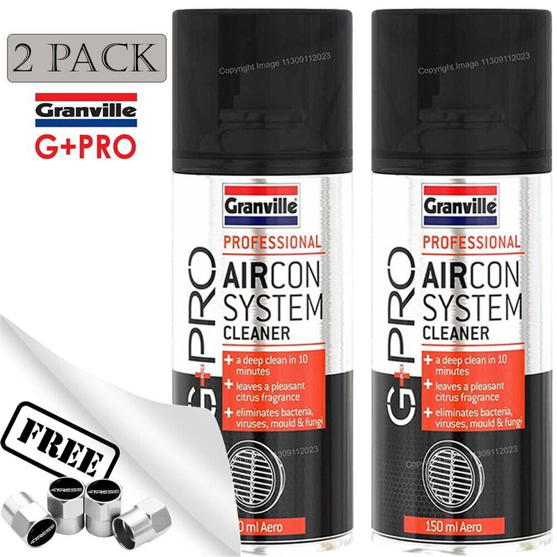 2x G+PRO Professional Car Aircon System Cleaner AC Interior Spray Bomb +Caps