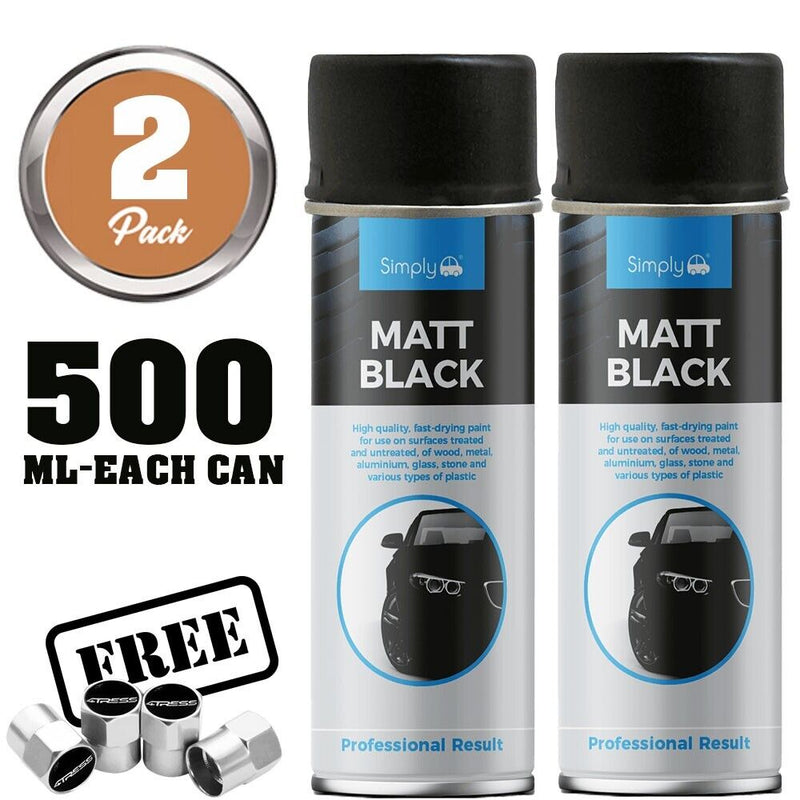 Simply Matt Black Spray Paint 2 Cans
