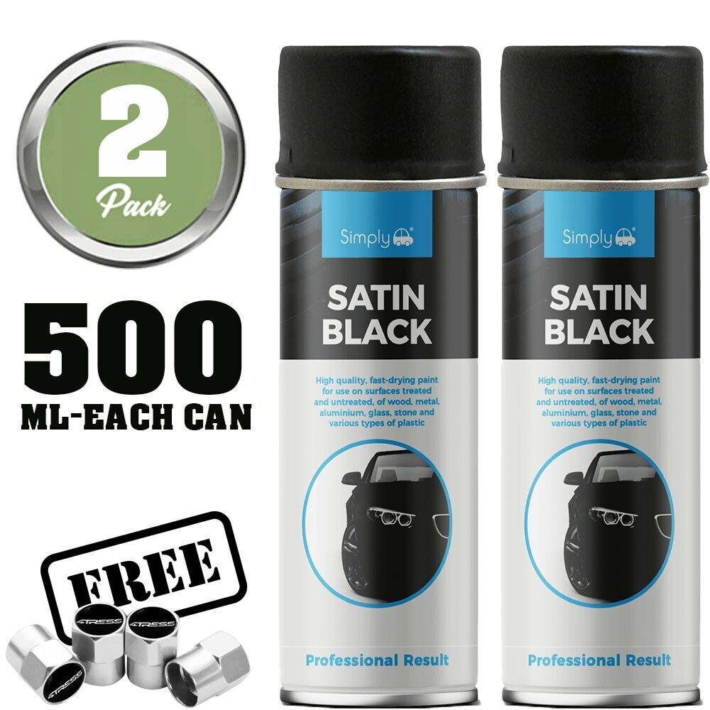 Simply Satin Black Spray Paint 2 cans