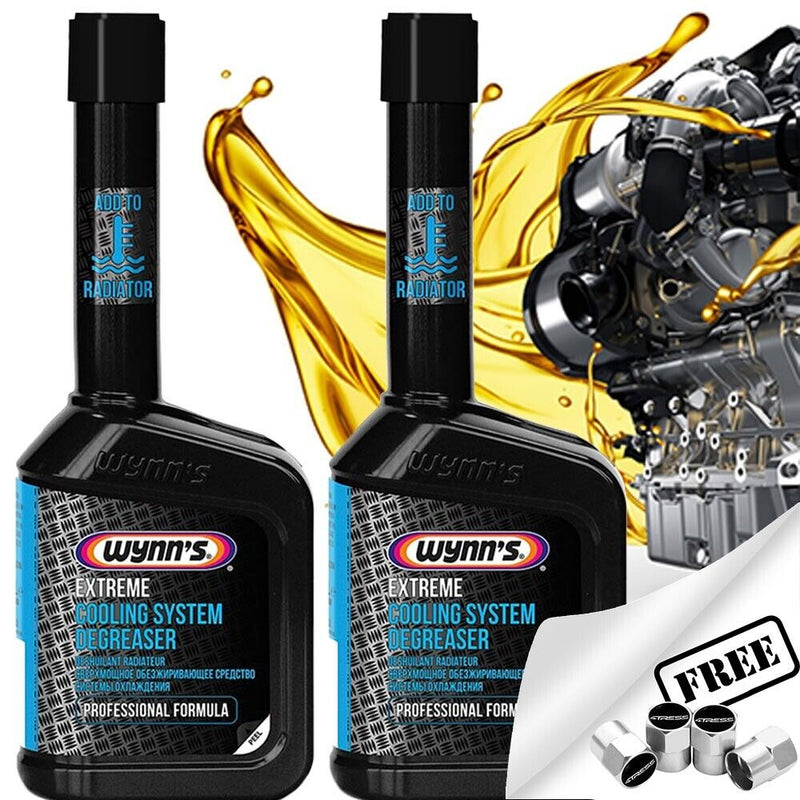 2x Wynns Extreme Radiator Cooling System Degreaser Professional Formula +Caps