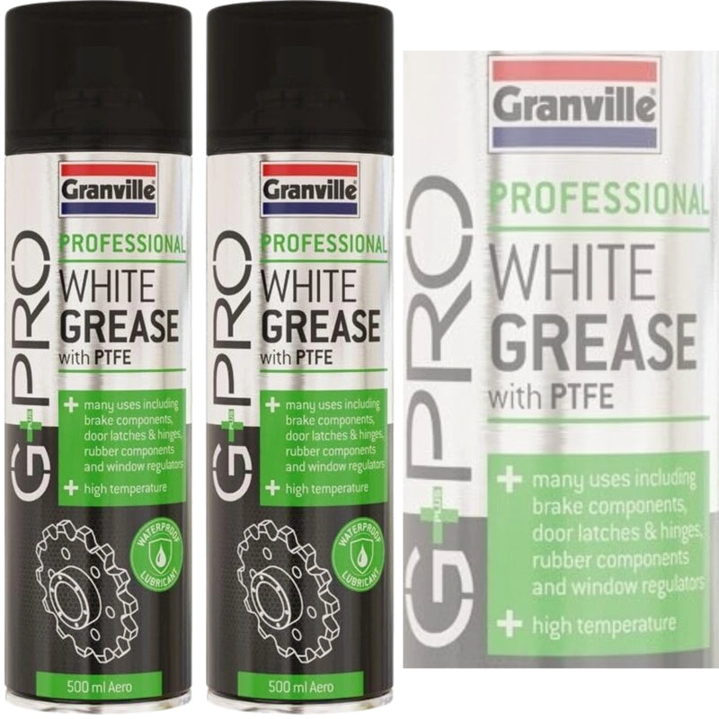 2x G+PRO White Spray Grease With PTFE Waterproof High Temperature