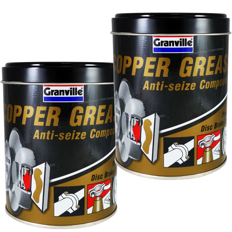 2x Granville COPPER GREASE Car Brake Calipers Pads Discs Anti Seize Squeal