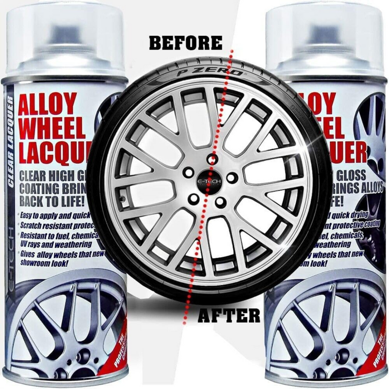 4TRESS E-TECH Clear Alloy Wheel Lacquer & Non-Slip Car Dash Mat - Durable & Chip Resistant