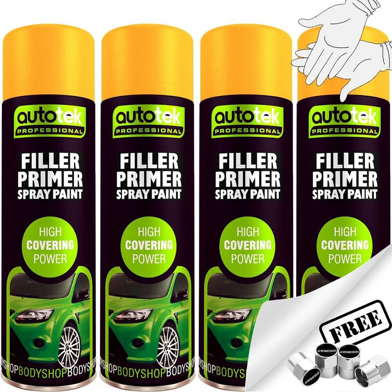 Autotek Filler Primer Spray Paint 4 Cans