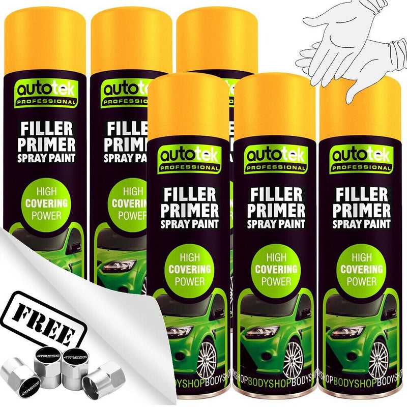 Autotek Filler Primer Spray Paint 6 Cans