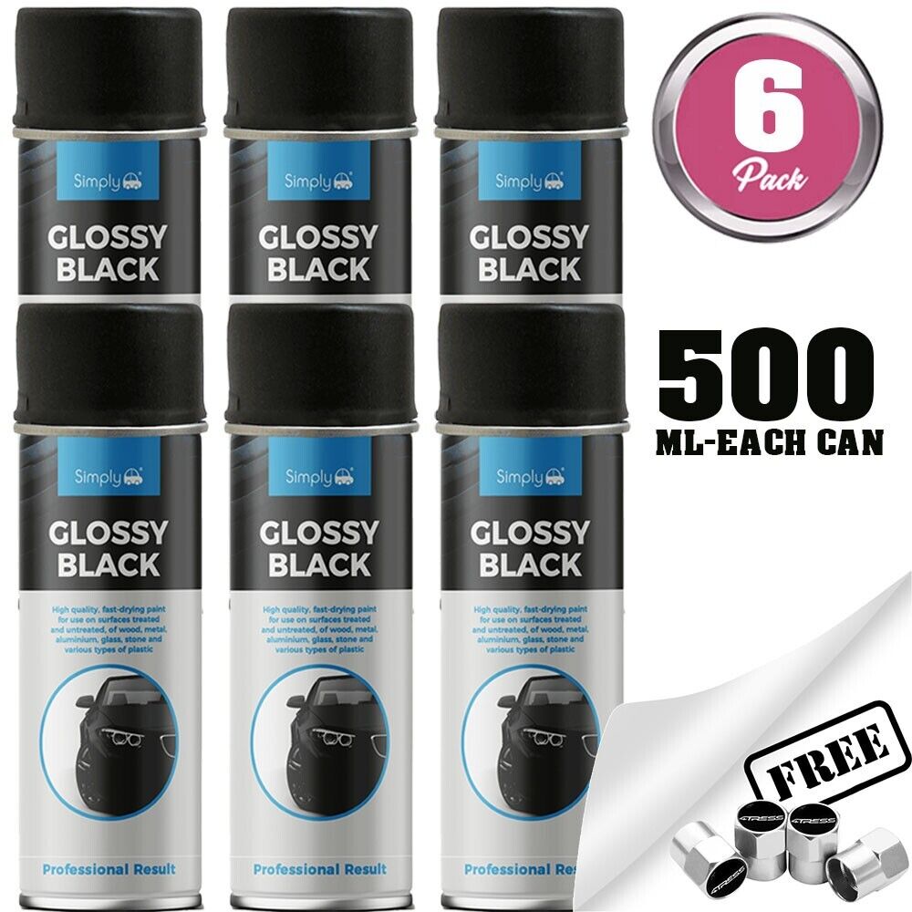 AutoTek Matt Black Multi-Purpose Aerosol Spray Paint 500ml | UK