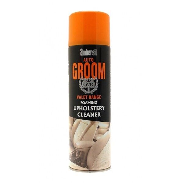 6x Ambersil Groom Car Interior Seats Carpet Trim Upholstery Foam Cleaner + Caps