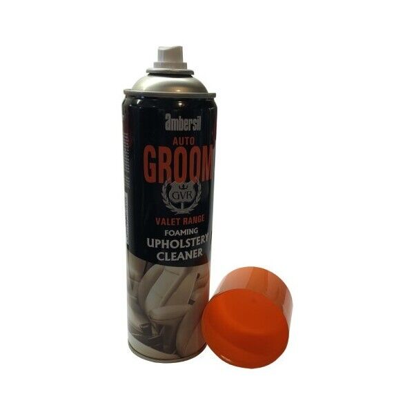 6x Ambersil Groom Car Interior Seats Carpet Trim Upholstery Foam Cleaner + Caps