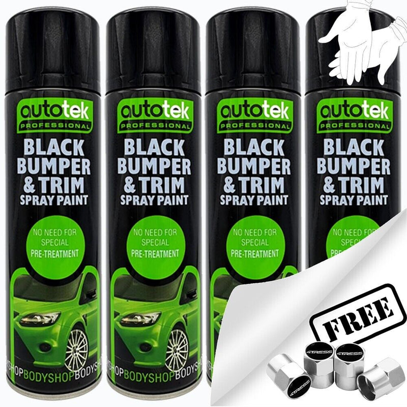 Autotek Black Bumper & Trim Spray 4 Cans