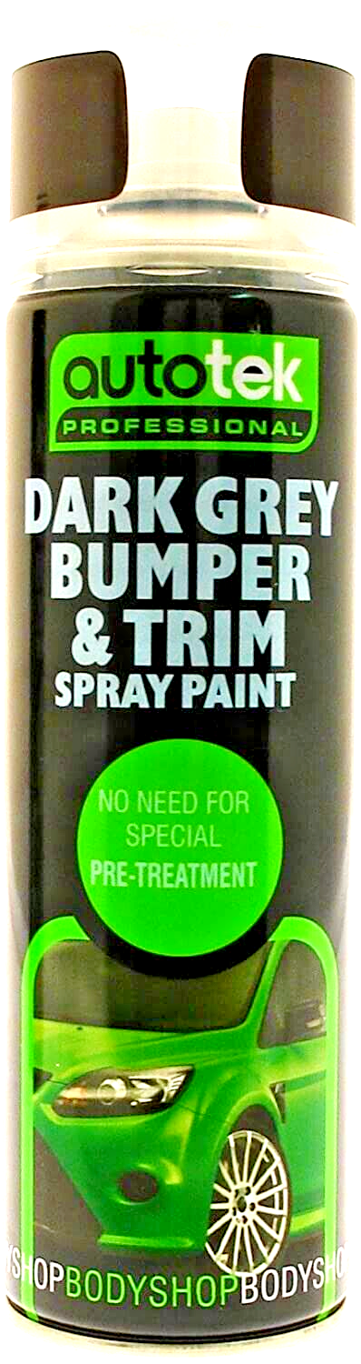 6 x Autotek DARK GREY BUMPER TRIM Spray Paint Restore Faded Plastic 500ml +G +C✅