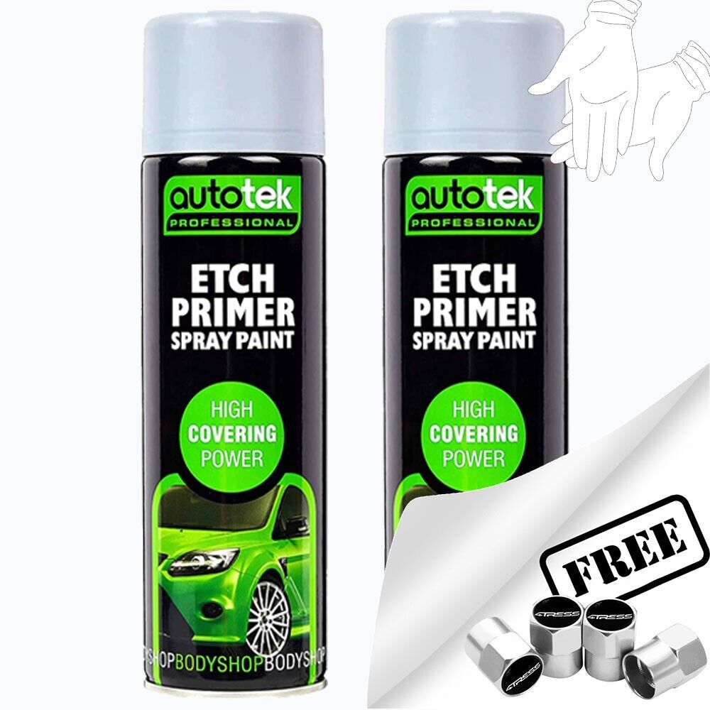 Autotek Etch Primer Spray Paint 2 Cans