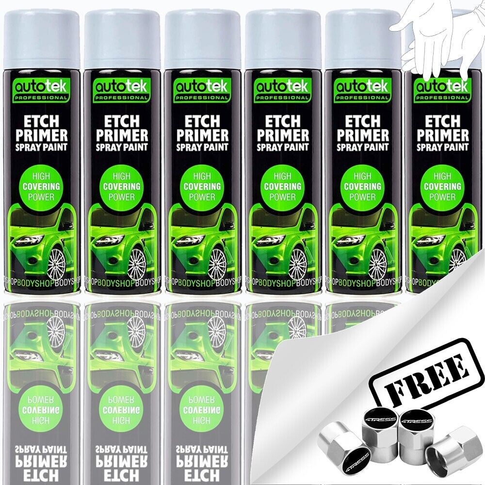 Autotek Etch Primer Spray Paint 6 Cans