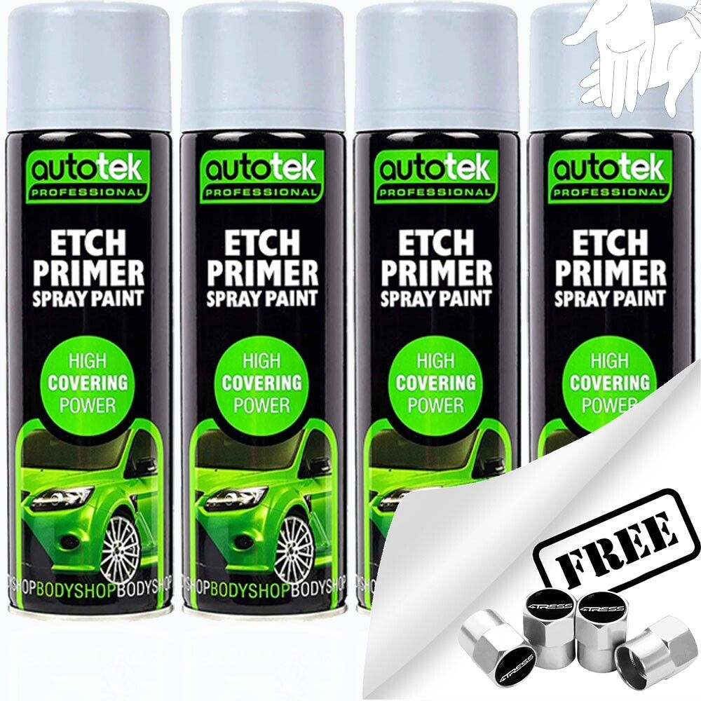 Autotek Etch Primer Spray Paint 4 Cans