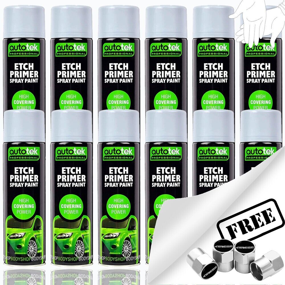 Autotek Etch Primer Spray Paint 12 Cans