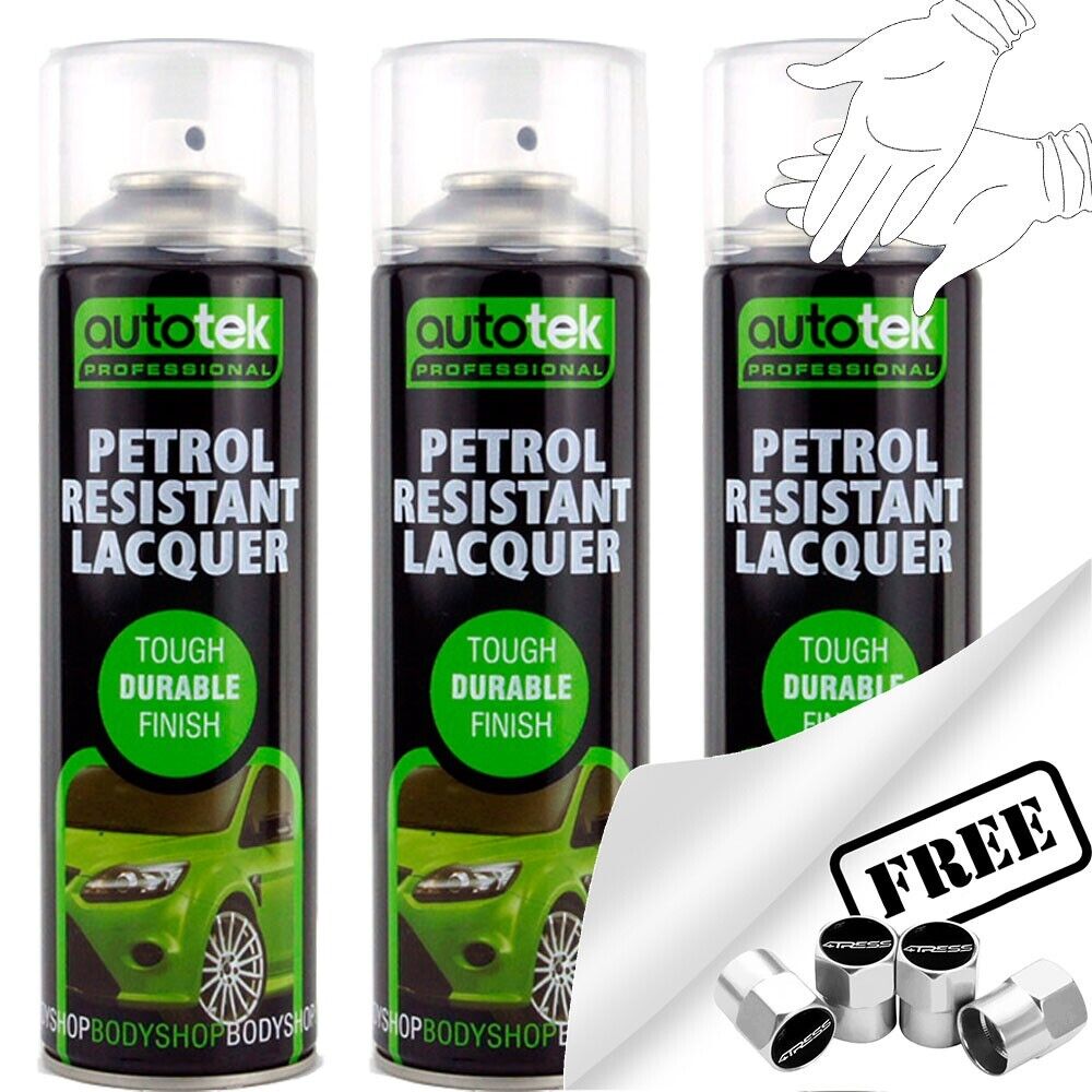 Autotek Petrol Resistant Lacquer Spray Paint 3 Cans