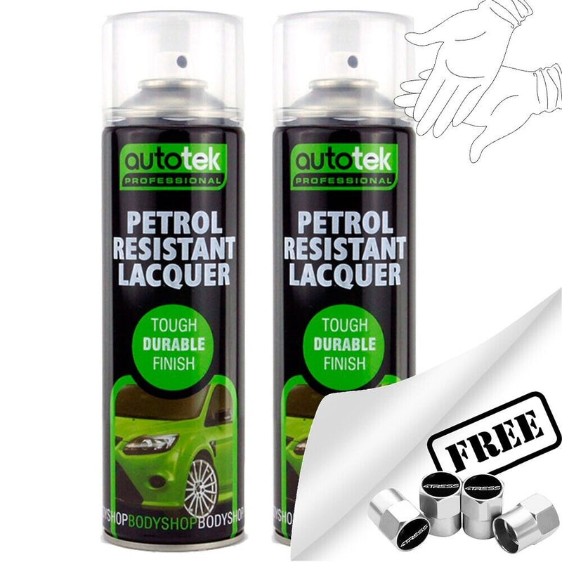 Autotek Petrol Resistant Lacquer Spray Paint 2 Cans