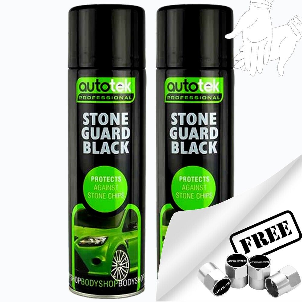 Autotek Stone Guard Black Spray Paint 2 Cans