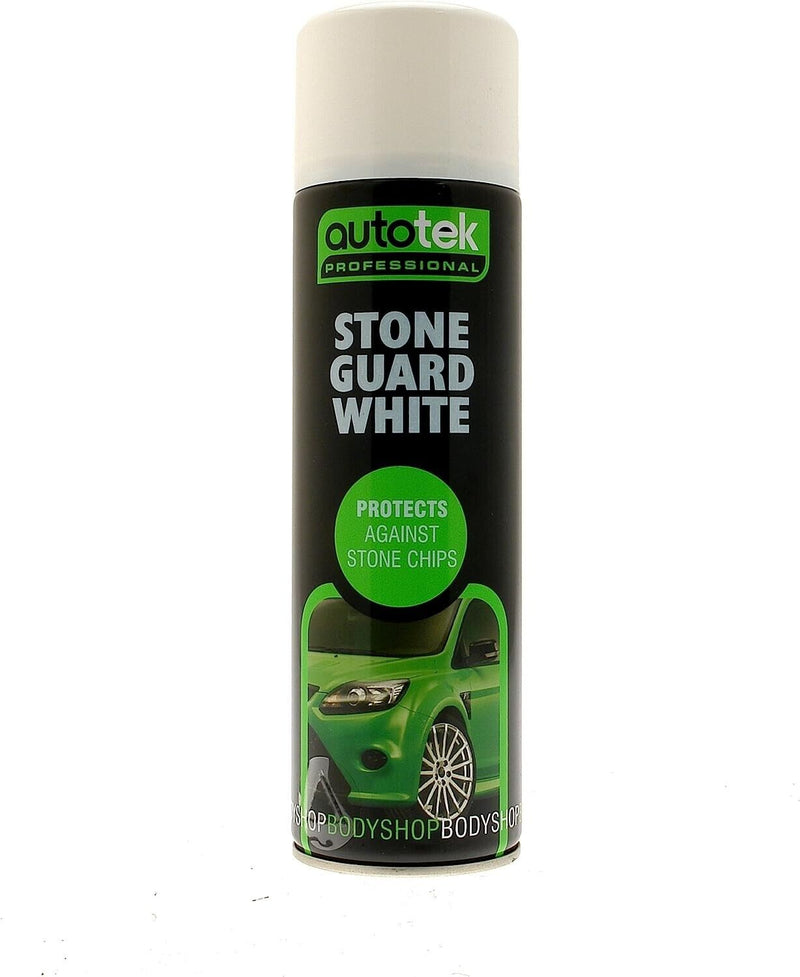 12 x Autotek STONE GUARD WHITE Spray Paint Car Body Chip Protection Bodyshop+G+C✅
