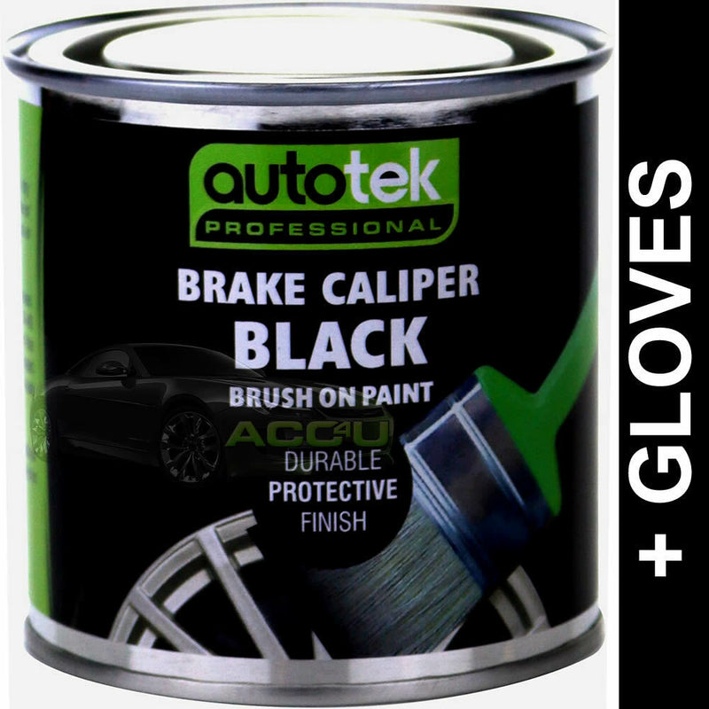 Autotek Professional Brush On Brake Caliper BLACK Paint Lacquer 250 ml Tin +G+C✅